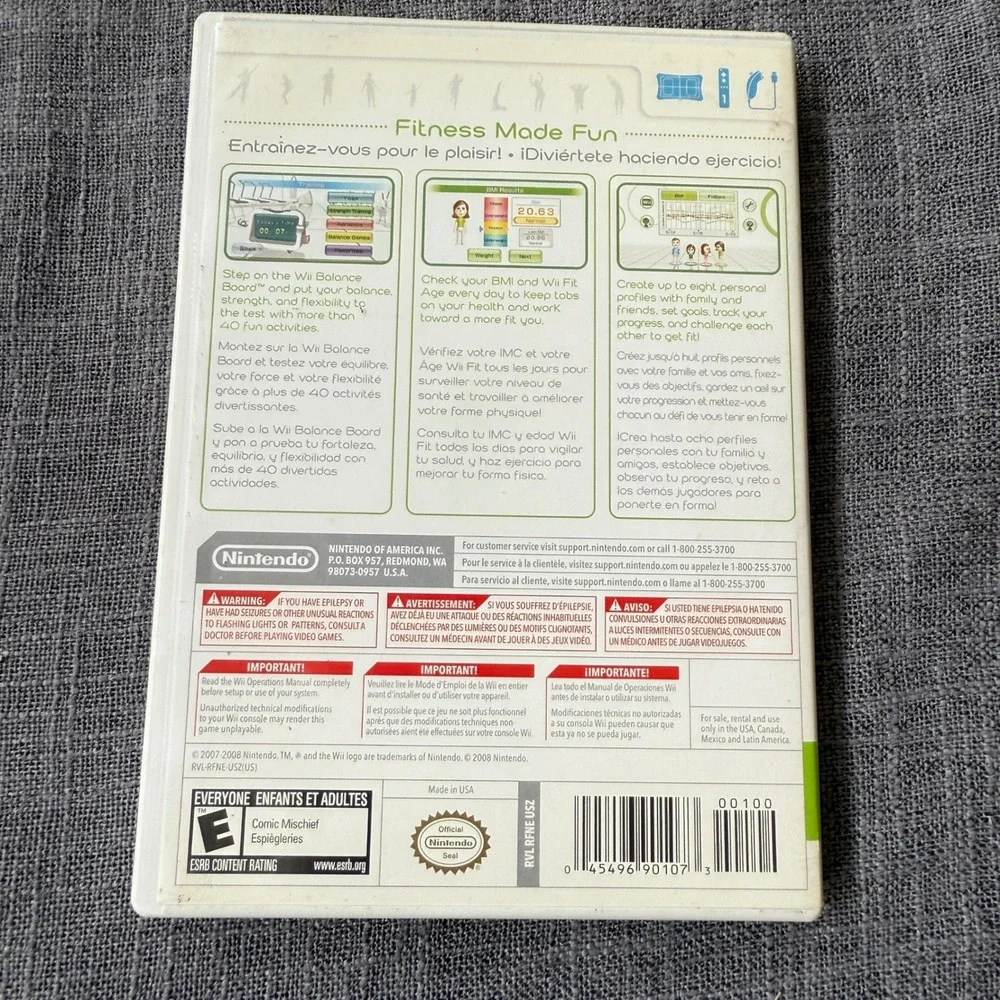 Nintendo Wii Fit Video Game for Wii Balance Board Yoga‎ Fitness Complete l
